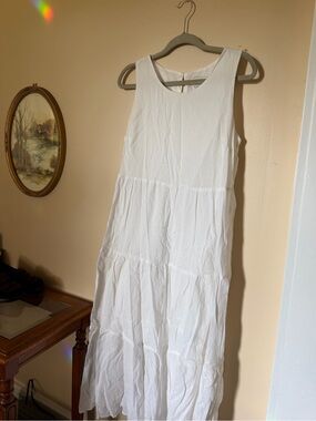 a new day White Sleeveless Tiered Maxi Dress